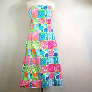 Lilly Pulitzer Multi Patch Sabrina Dress Size 10